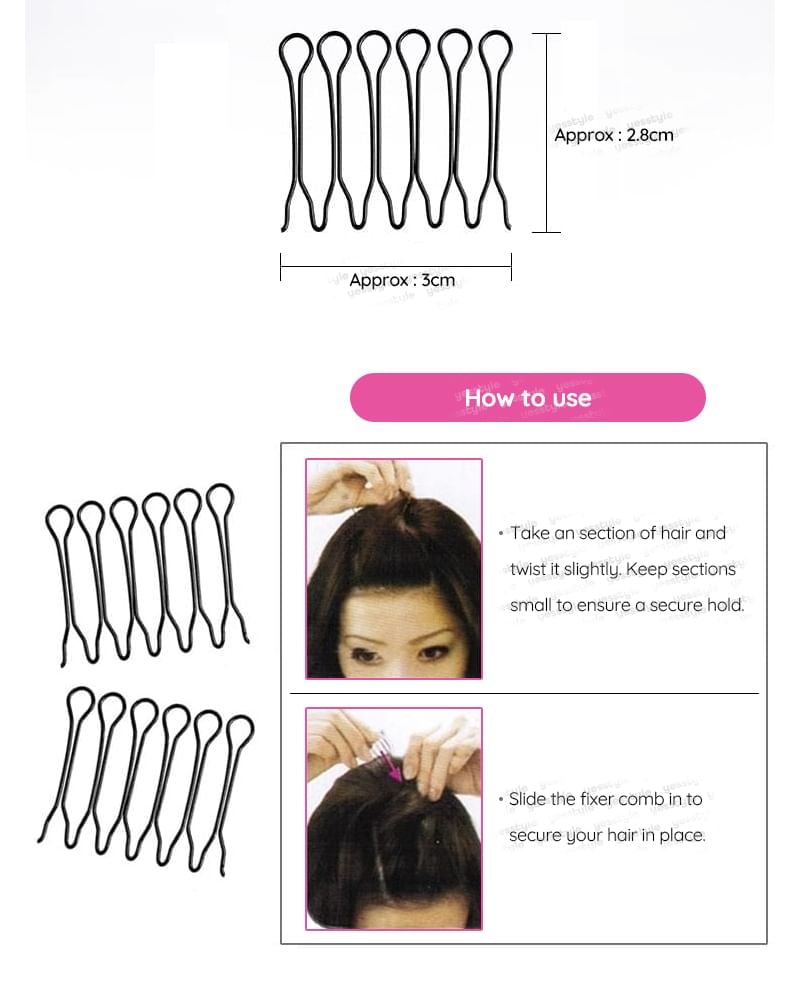 Honeyfluff - Invisible Hair Finishing Fixer Comb (Various Designs) / Set