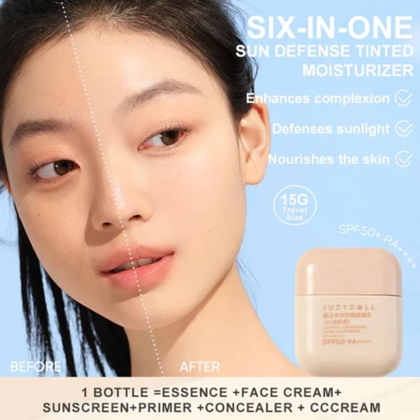 Judydoll - 6 in 1 Sunscreen Makeup Cream Travel Size - 2 Colors (#01 Fair Skin Tone - 15g)