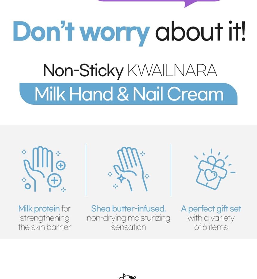 Kwailnara - Hand & Nail Cream - 7 Types (Hydrating Milk H.A)