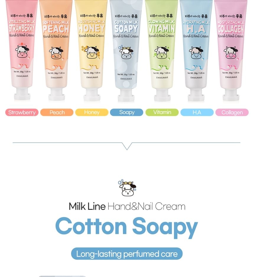 Kwailnara - Hand & Nail Cream - 7 Types (Hydrating Milk H.A)
