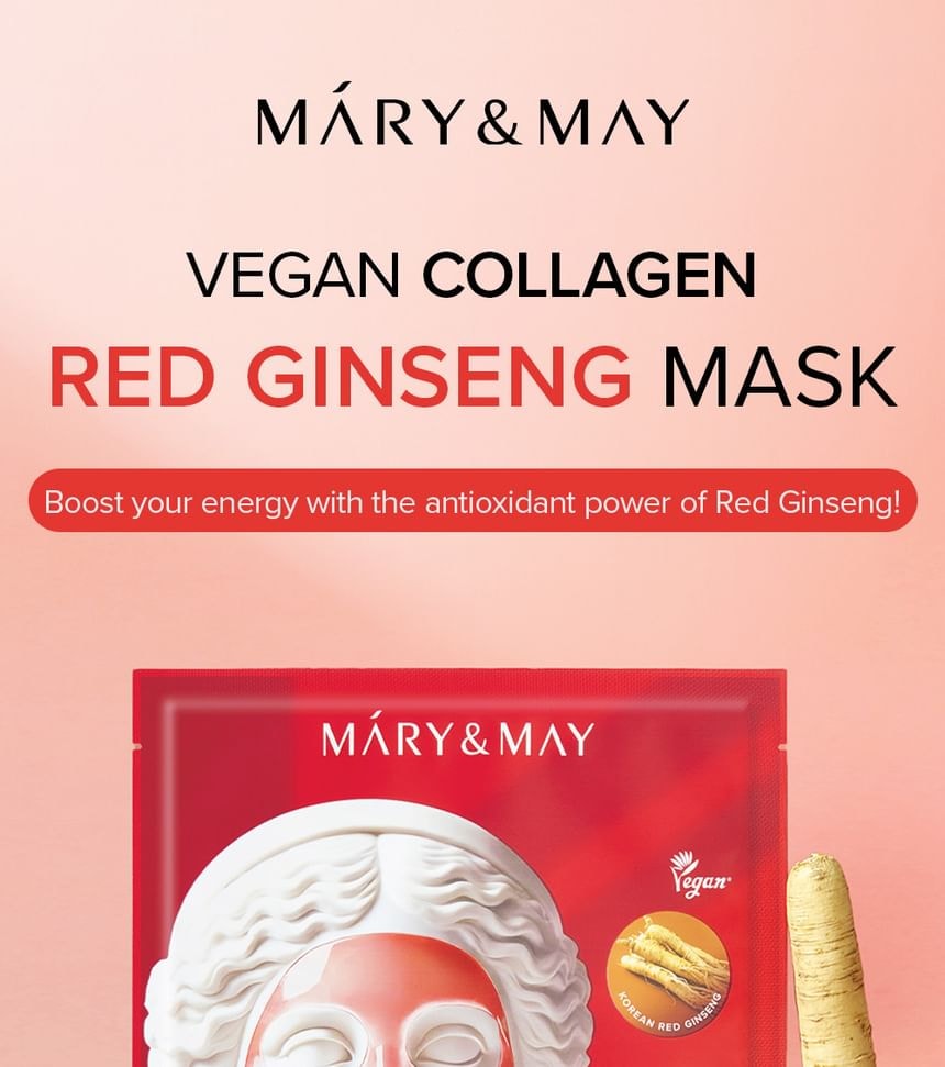 Mary&May - Vegan Collagen Red Ginseng Mask