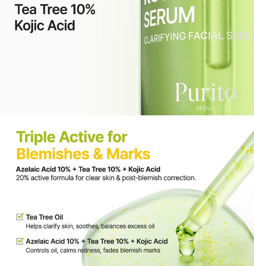 Purito SEOUL - Azelaic Acid 10 Kojic Tea Tree Serum