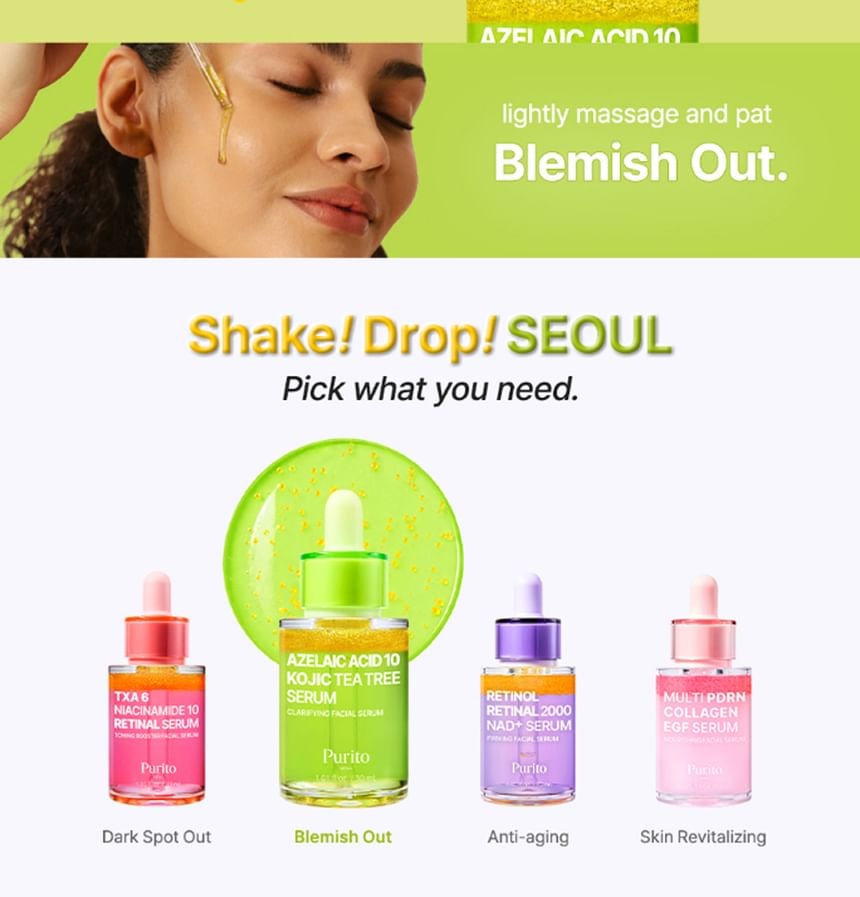 Purito SEOUL - Azelaic Acid 10 Kojic Tea Tree Serum