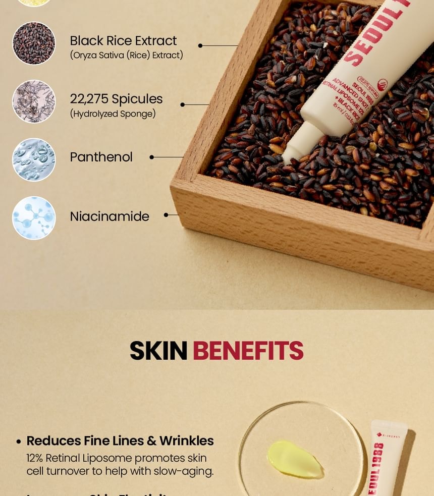 KSECRET - SEOUL 1988 Advanced Shot : Retinal Liposome 12% + Black Rice