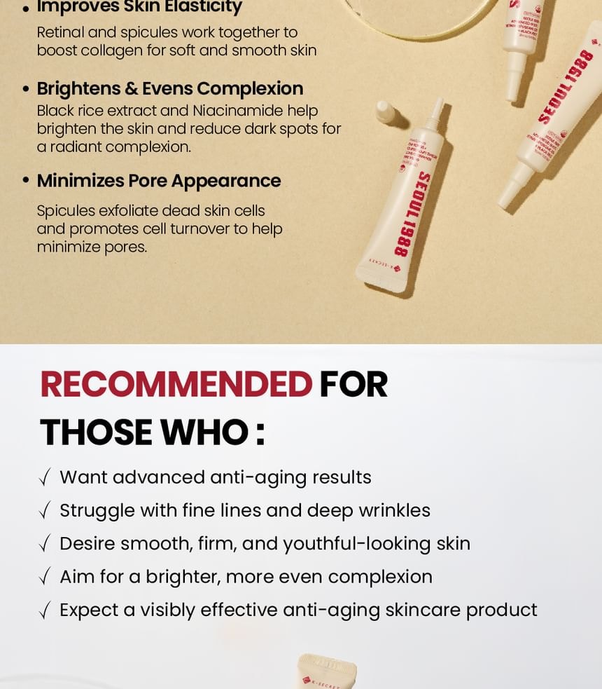 KSECRET - SEOUL 1988 Advanced Shot : Retinal Liposome 12% + Black Rice
