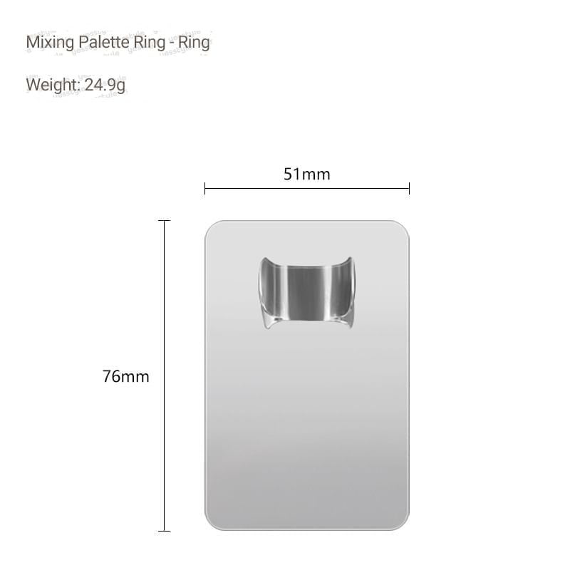 Porcini - Stainless Steel Makeup Color Mixing Palette / Spatula / Mixing Palette Ring / Set