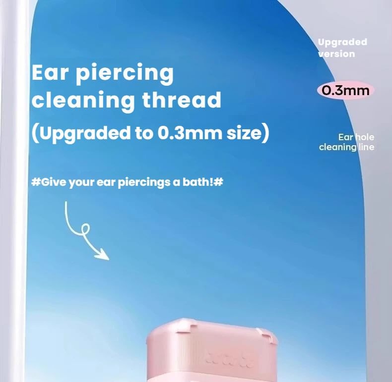 Porcini - Ear Hole Floss Piercing Cleaner - 180 Piece