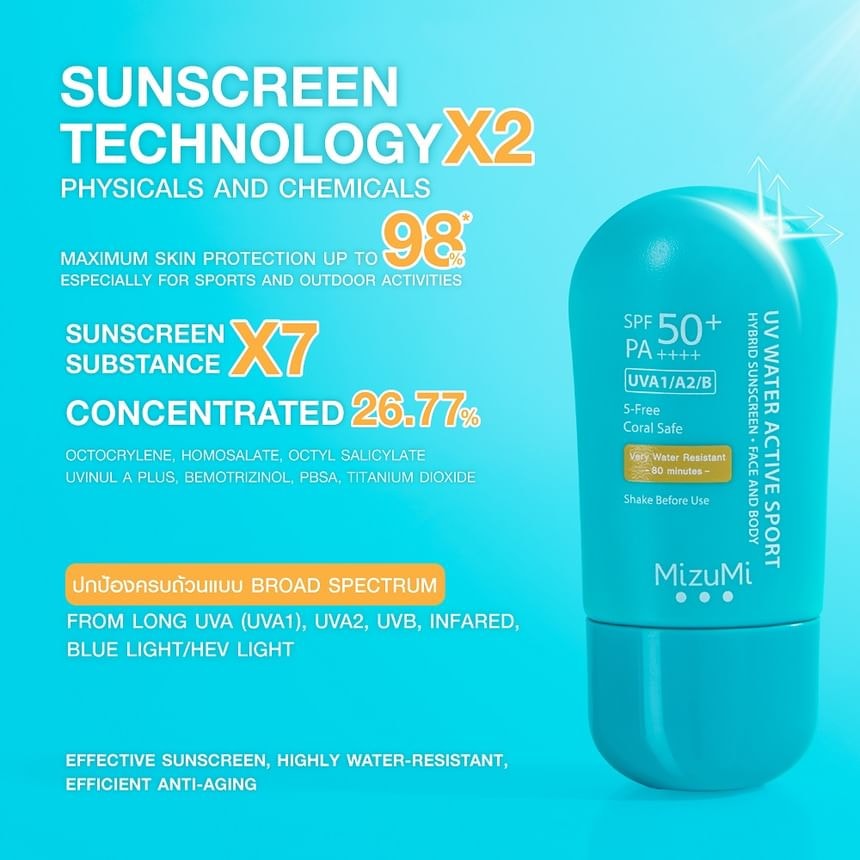 MizuMi - UV Water Active Sport Sunscreen SPF 50+ PA++++