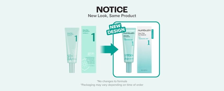 numbuzin - No.1 Clear Filter Sun Essence