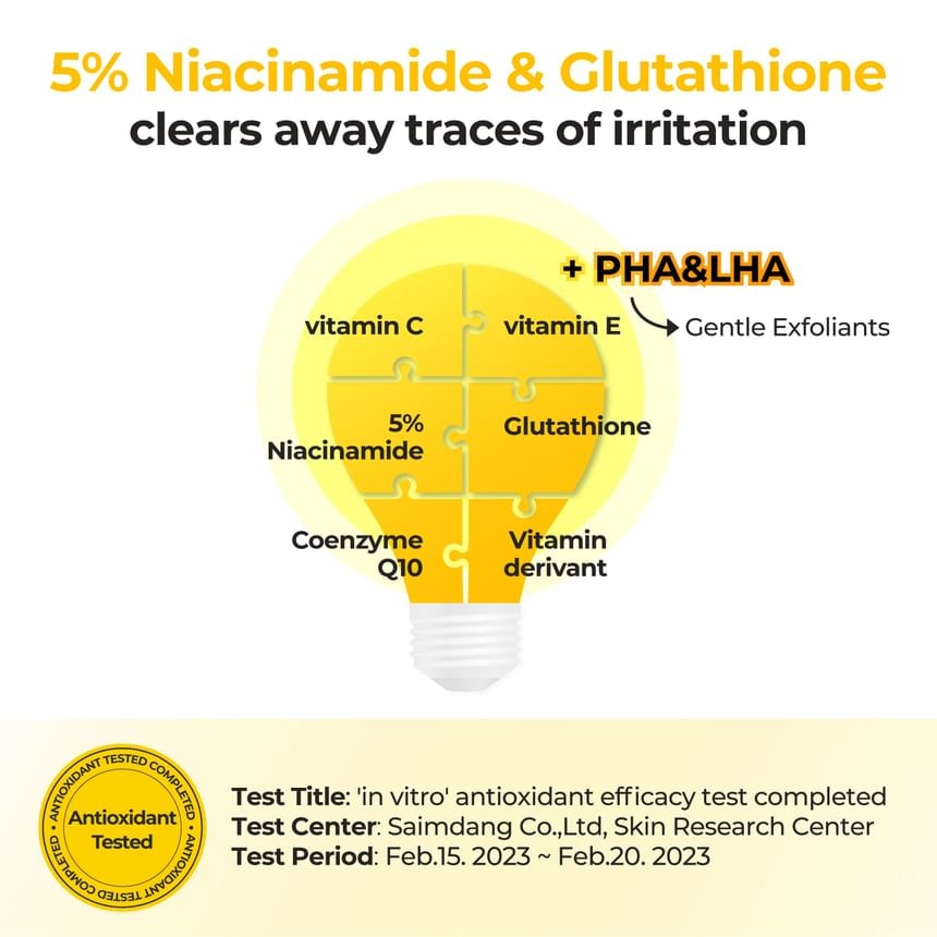 numbuzin - No.5+ Glutathione Vitamin-Niacinamide Concentrated Pad