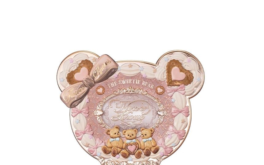 Flower Knows - The Sweetie Bear Hand Mirror - 3 Colors (Creamy Pink - 1pcs)