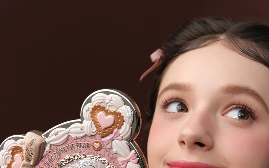 Flower Knows - The Sweetie Bear Hand Mirror - 3 Colors (Creamy Pink - 1pcs)