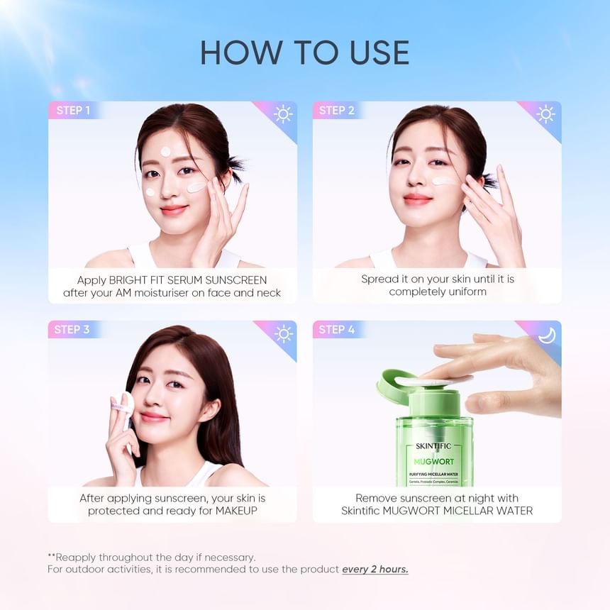 SKINTIFIC - Bright Fit Serum Sunscreen SPF50 PA++++
