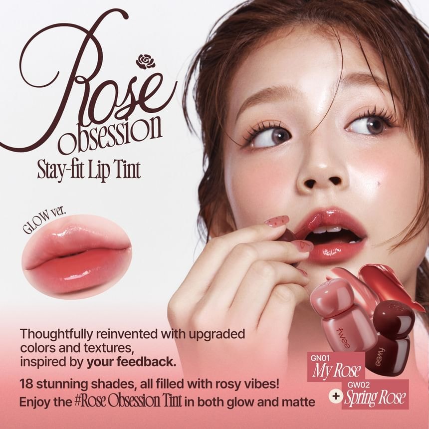 fwee - Rose Obsession Stay-Fit Lip Tint - 18 Colors