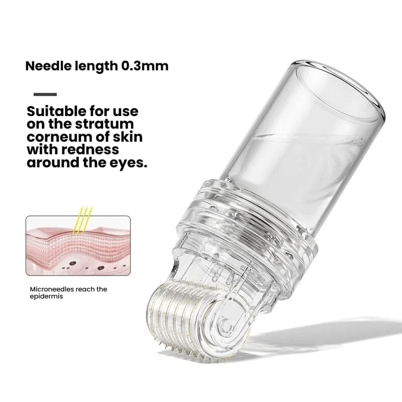Thalia - Set : Microneedling Roller Essence Oil Applicator (Various Designs) & Glass Vials for Serum