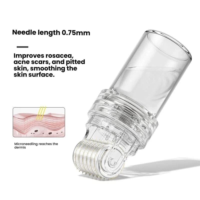 Thalia - Set : Microneedling Roller Essence Oil Applicator (Various Designs) & Glass Vials for Serum