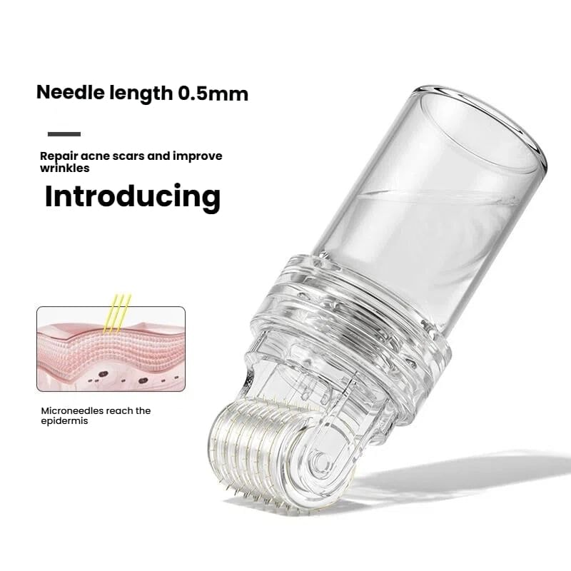 Thalia - Set : Microneedling Roller Essence Oil Applicator (Various Designs) & Glass Vials for Serum
