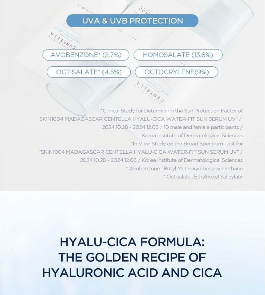 SKIN1004 - Madagascar Centella Hyalu-Cica Water-Fit Sun Serum UV OTC Version
