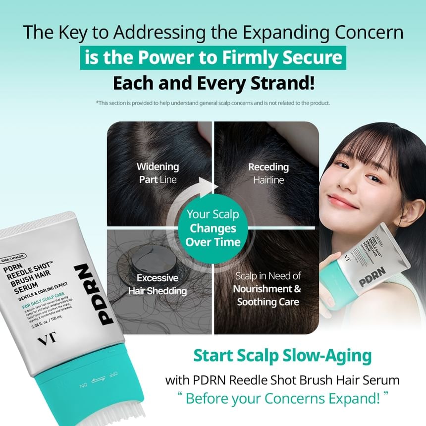 VT - PDRN Reedle Shot Brush Hair Serum