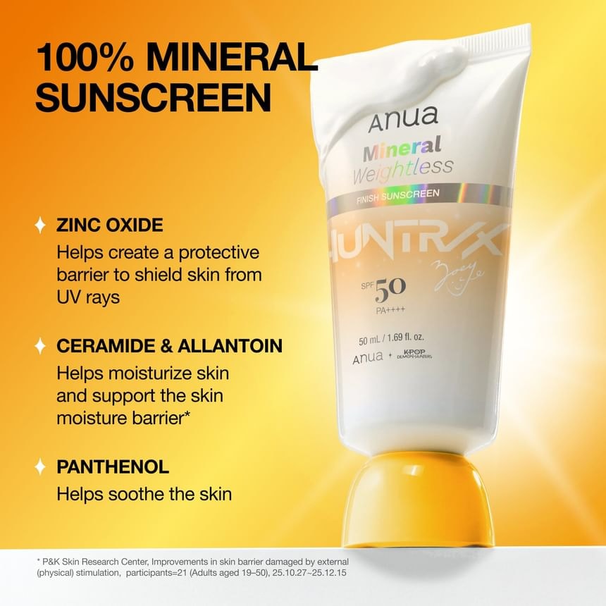 Anua - Mineral Weightless Finish Sunscreen Kpop Demon Hunters Collaboration
