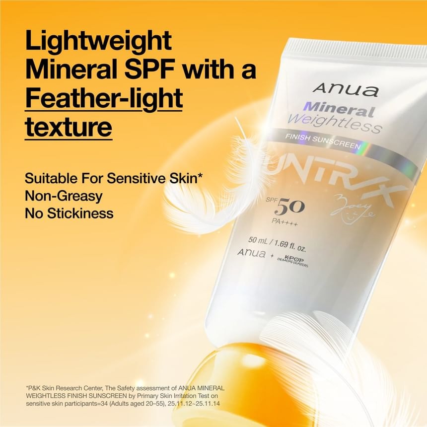 Anua - Mineral Weightless Finish Sunscreen Kpop Demon Hunters Collaboration