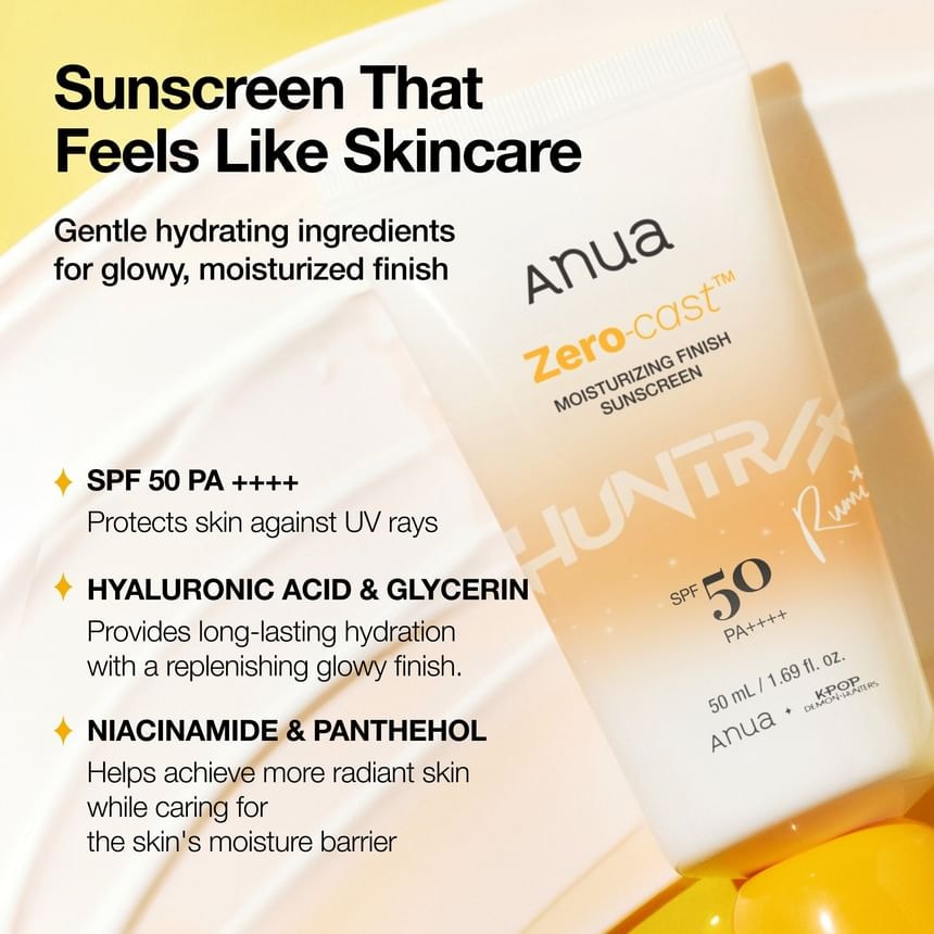 Anua - Zero-Cast Moisturizing Finish Sunscreen Kpop Demon Hunters Collaboration