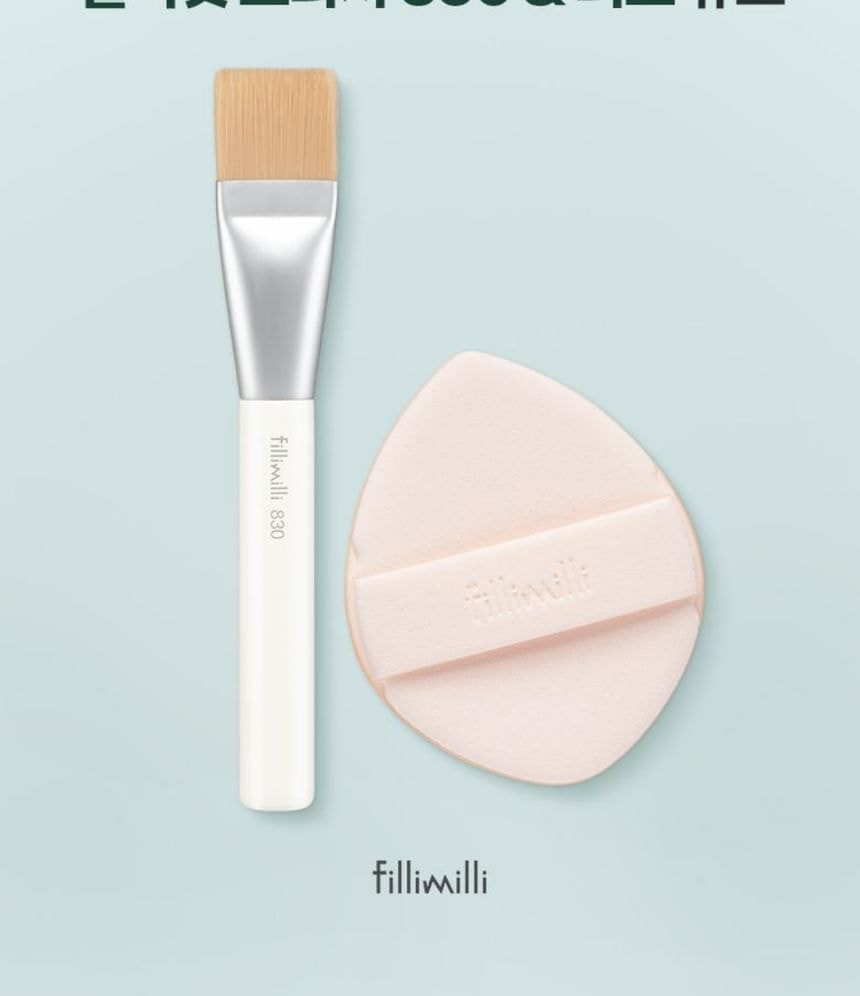 fillimilli - Sleek Fit Brush 830 & Puff Duo Set (2 pcs)