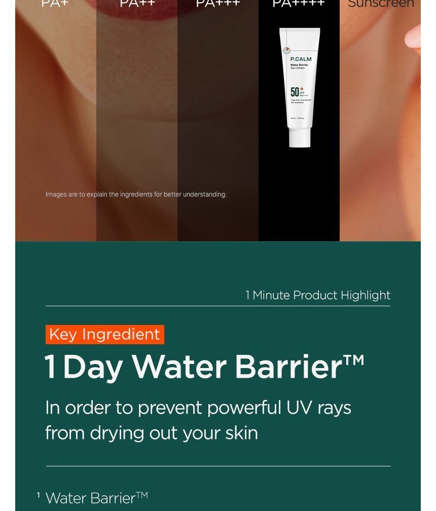 P.CALM - Water Barrier Sun Cream 2pcs Bundle Set