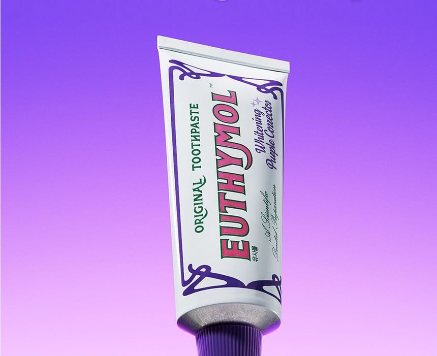 EUTHYMOL - Original Toothpaste Whitening Purple Corrector 2pcs Bundle Set