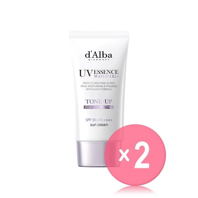 d'Alba - Waterfull Purple Correcting Tone-Up Sun Cream 2pcs Bundle Set