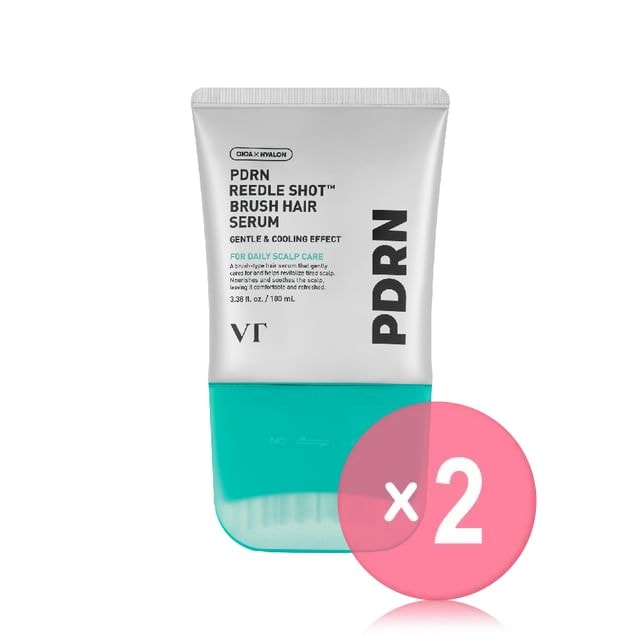 VT - PDRN Reedle Shot Brush Hair Serum 2pcs Bundle Set