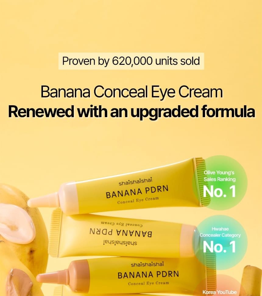 shaishaishai - BANANA PDRN Conceal Eye Cream - 5 Colors