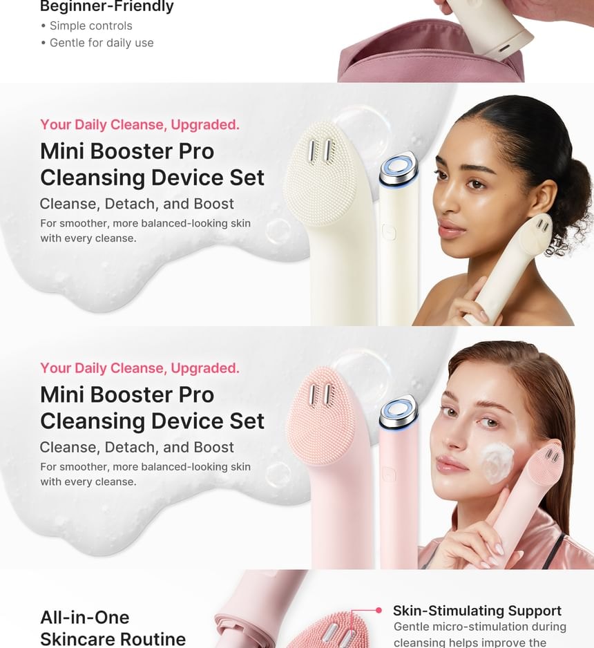 medicube - Full Facial Device Set Pink Version (3 pcs)