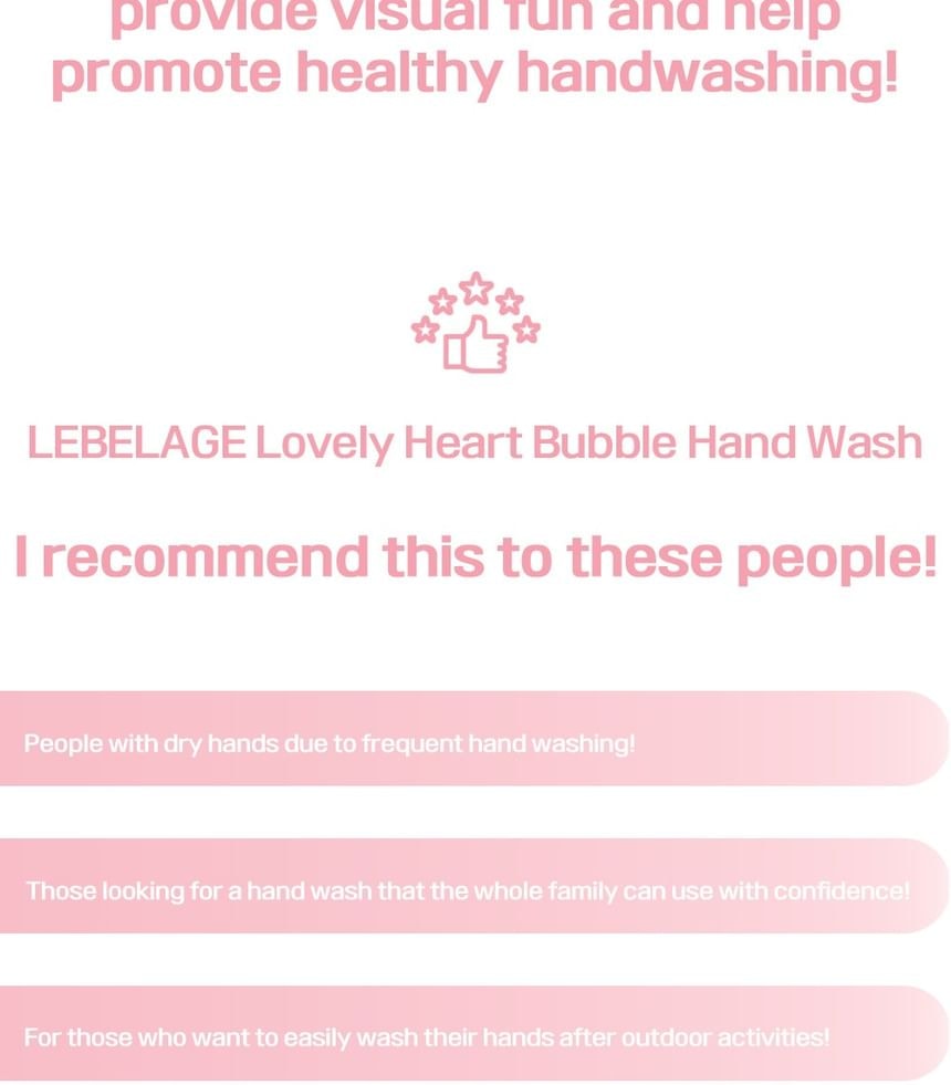 LEBELAGE - Lovely Heart Bubble Hand Wash (250ml)
