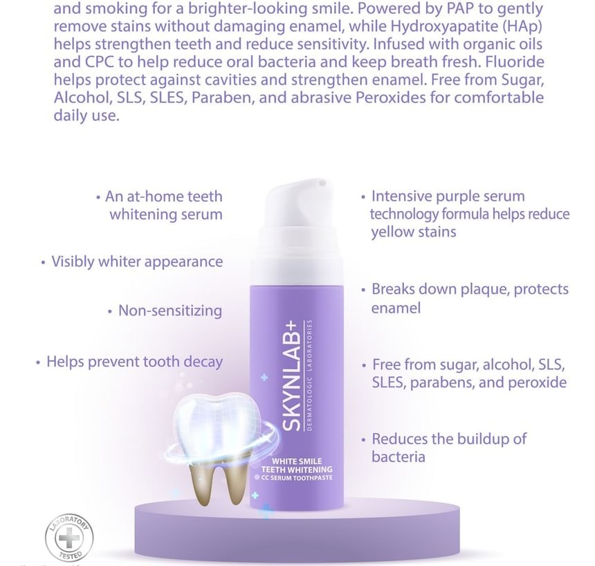 Skynlab - White Smile Teeth Whitening CC Serum Toothpaste (5ml)