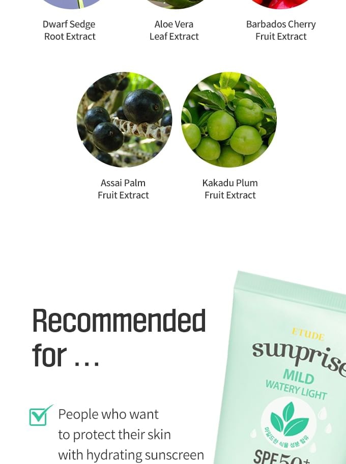 ETUDE - Sunprise Mild Watery Light 2pcs Bundle Set