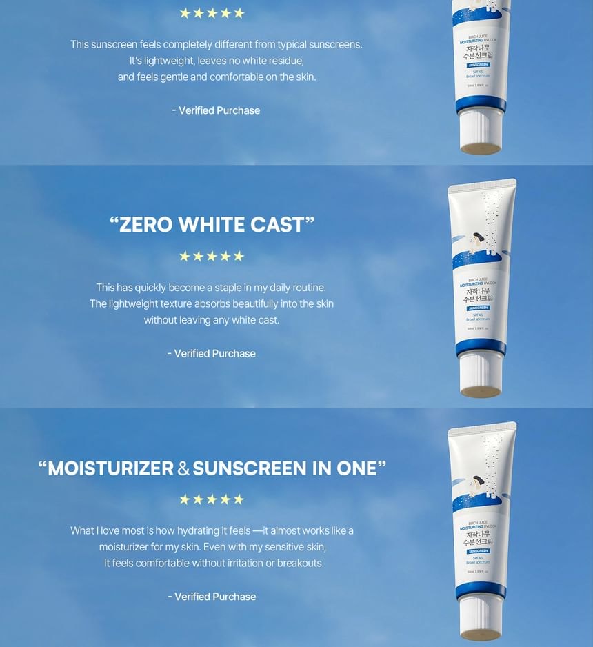 ROUND LAB - Birch Juice Moisturizing UVLock Sunscreen (50ml)