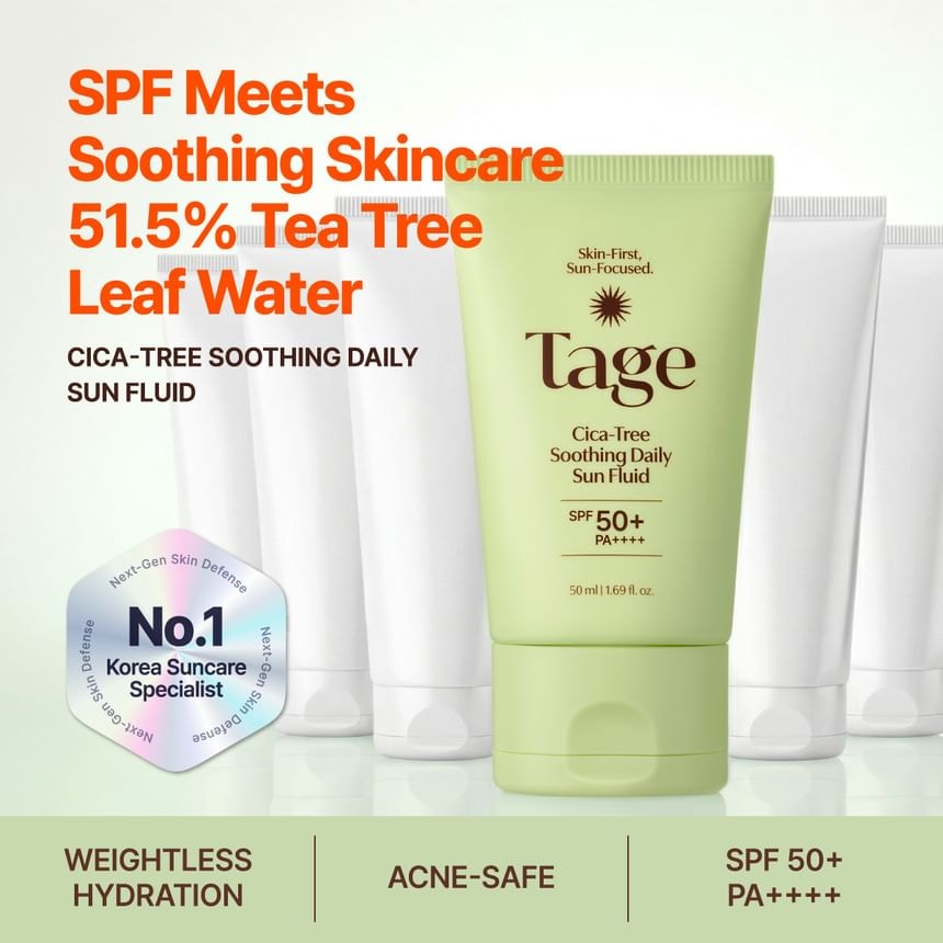 Tage - Cica-Tree Soothing Daily Sun Fluid 2pcs Bundle Set