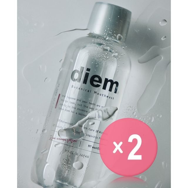 diem - Rose Aroma Mint Botanical Mouthwash 2pcs Bundle Set