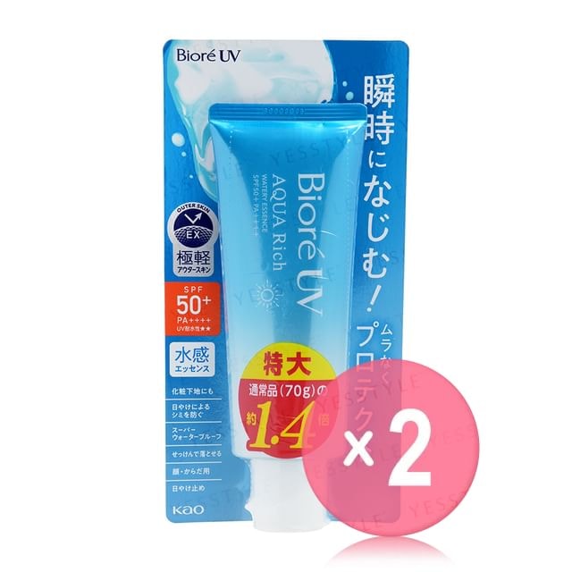 Kao - Biore UV Aqua Rich Watery Essence Sunscreen Jumbo SPF 50+ PA++++ 2pcs Bundle Set