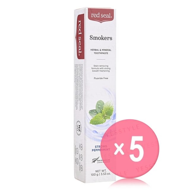 red seal - Smokers Herbal & Mineral Toothpaste 5pcs Bundle Set