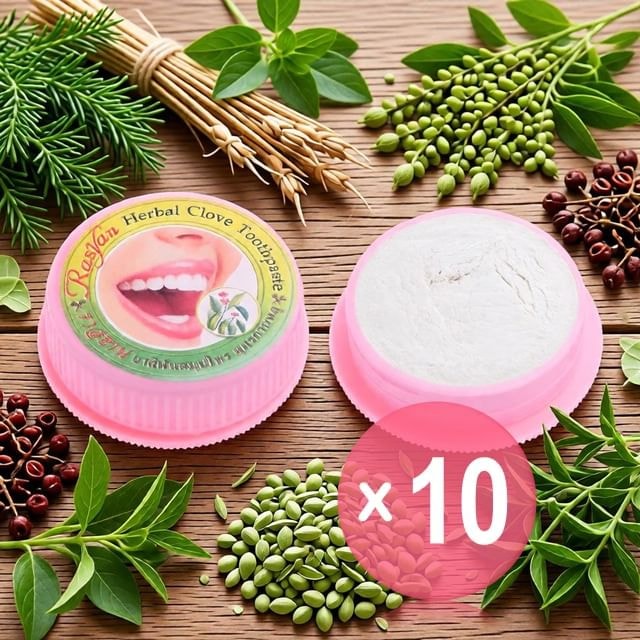 Rasyan - Herbal Clove Toothpaste 10pcs Bundle Set