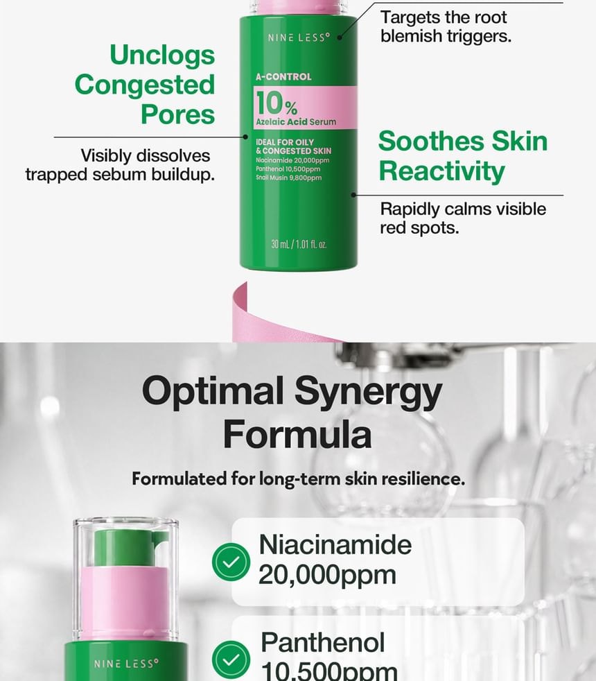 NINELESS - A-Control 10% Azelaic Acid Serum