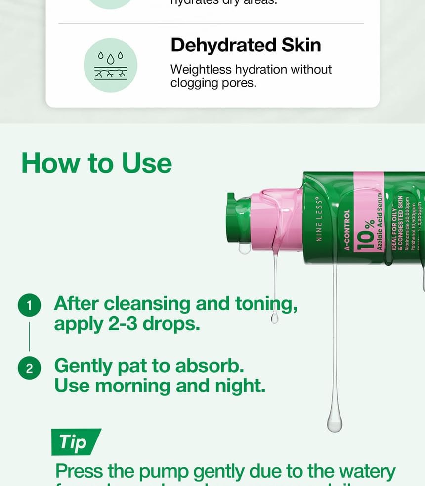 NINELESS - A-Control 10% Azelaic Acid Serum