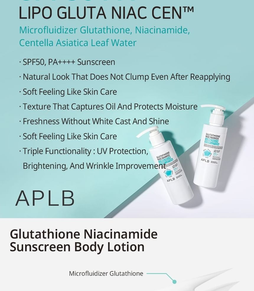APLB - Glutathione Niacinamide Sunscreen Body Lotion