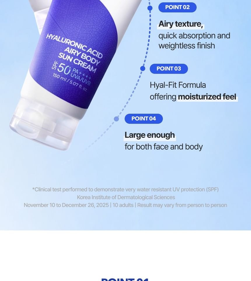 Isntree - Hyaluronic Acid Airy Body Sun Cream 2pcs Bundle Set