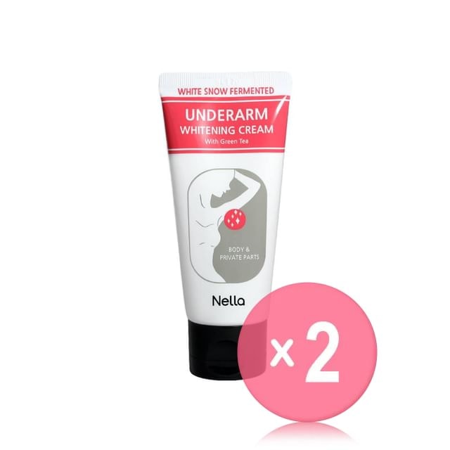 Nella - White Snow Fermented Underarm Whitening Cream With Green Tea 2pcs Bundle Set