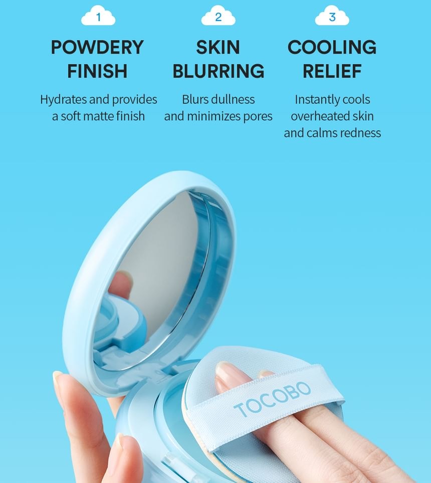 TOCOBO - Blur Finish Sun Cushion - 2 Types 2pcs Bundle Set