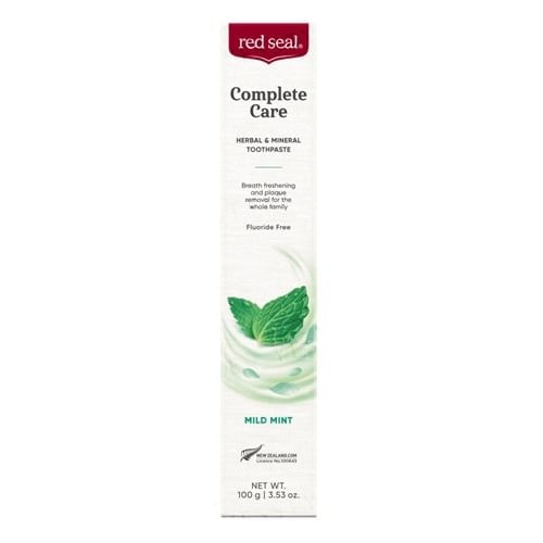 red seal - Complete Care Herbal & Mineral Toothpaste With Fluoride 5pcs Bundle Set (Mild Mint - Fluoride Free - 100g x 5 pcs)