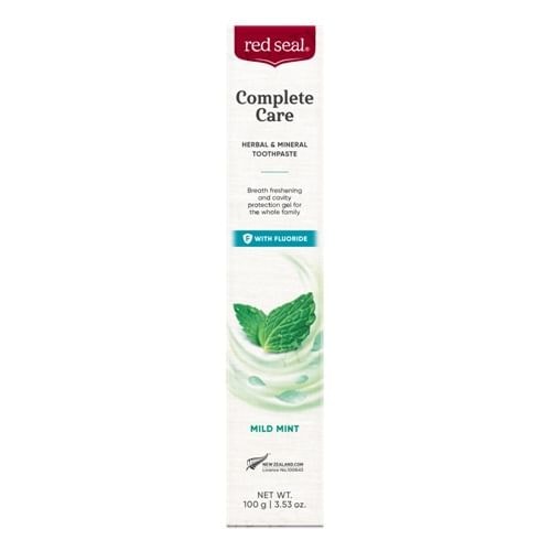 red seal - Complete Care Herbal & Mineral Toothpaste With Fluoride 5pcs Bundle Set (Mild Mint - Fluoride Free - 100g x 5 pcs)